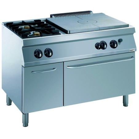 PRO 700 CUISINIERE PLAQUES COUP DE FEU 2 BR. AVEC FOUR GAZ