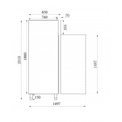 RÉFRIGÉRATEUR EN ACIER INOX 1 PORTE