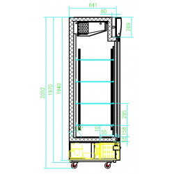 RÉFRIGÉRATEUR 2 PORTES EN VERRE