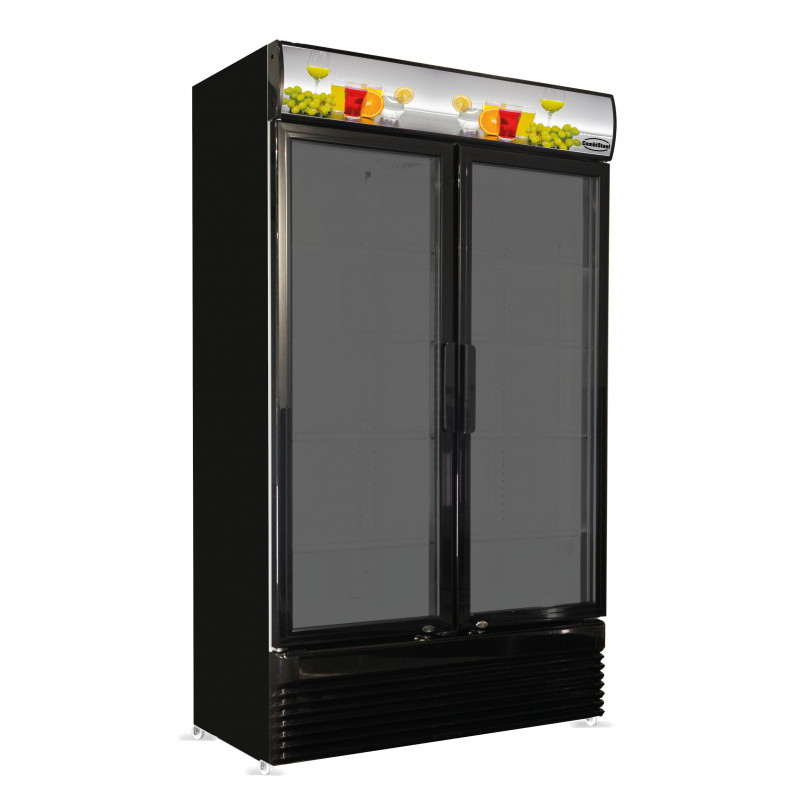 RÉFRIGÉRATEUR 2 PORTES EN VERRE BEZ-780 GD NOIR