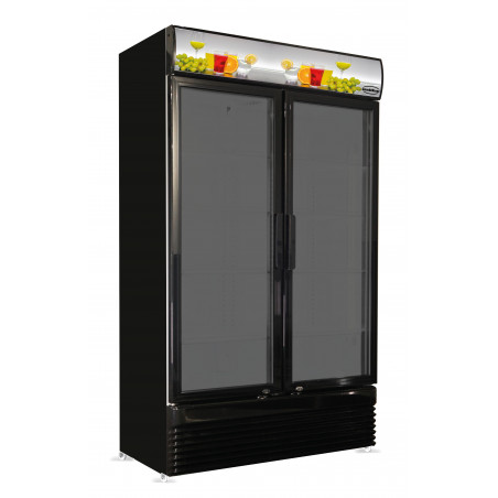 RÉFRIGÉRATEUR 2 PORTES EN VERRE BEZ-780 GD NOIR