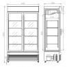 RÉFRIGÉRATEUR AVEC PORTES COULISSANTES EN VERRES BEZ-750 SL