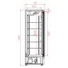 RÉFRIGÉRATEUR 2 PORTES EN VERRE JDE-1000R