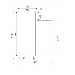 RÉFRIGÉRATEUR EN ACIER INOX+AL 600 LTR STATIQUE