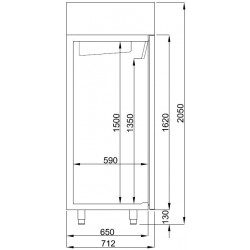 RÉFRIGÉRATEUR EN ACIER INOX 550 LTR