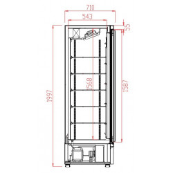 RÉFRIGÉRATEUR 2 PORTES EN VERRE JDE-1000R