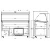 VITRINE À CREME GLACÉE JAVA 143cm 10 bacs