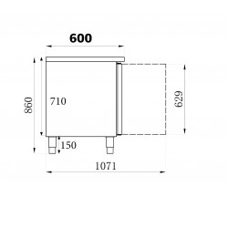 600 TABLE RÉFRIGÉRÉE 4 PORTES