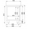 700 TABLE RÉFRIGÉRÉE 4 TIROIRS MONOBLOCK