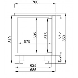 700 TABLE RÉFRIGÉRÉE 2 PORTES