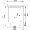 700 TABLE RÉFRIGÉRÉE BORD RELEVÉ 3 PORTES MONO BLOCK