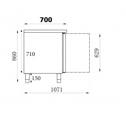 700 TABLE RÉFRIGÉRÉE 3 PORTES