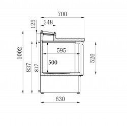 SALADETTE RÉFRIGÉRÉE 2 PORTES 5x1/6GN RÉCIPIENT