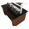 BUFFET CHAUD WENGE 1600  AVEC 2X 1/1GN CHAFING DISH