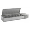 PUITS RÉFRIGÉRÉE COUVERCLE EN ACIER INOX 1/4 GN x 6