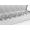 PUITS RÉFRIGÉRÉE COUVERCLE EN ACIER INOX 1/4 GN x 6