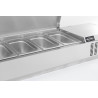 PUITS RÉFRIGÉRÉE COUVERCLE EN ACIER INOX 1/3GN x 6