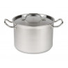 CASSEROLE EN ACIER INOXYDABLE + COUVERCLE ø28 10L