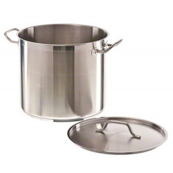 CASSEROLE EN ACIER INOXYDABLE + COUVERCLE ø32 16L