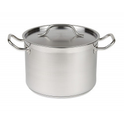 CASSEROLE EN ACIER INOXYDABLE + COUVERCLE ø36 22L