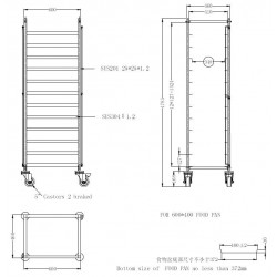 CHARIOTS DE DÉBRASSAGE DÉMONTABLE EN 600x400