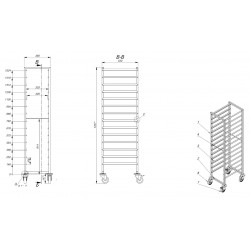 CHARIOTS DÉBRASSAGE 1/1GN 14X