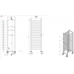 CHARIOTS DÉBRASSAGE 1/1GN 18X