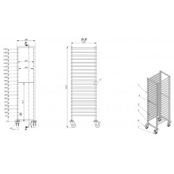 CHARIOTS DÉBRASSAGE 1/1GN 20X