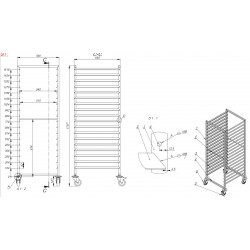 CHARIOTS DÉBRASSAGE 2/1GN 18X