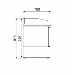 TABLE PRÉP POUR PIZZA 3 PORTES