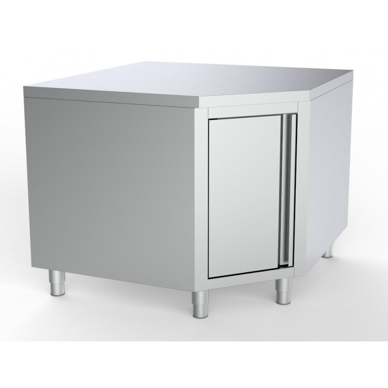 PLAN DE TRAVAIL ANGLE AVEC PORTE 1000/1000 POUR 600MM TABLES