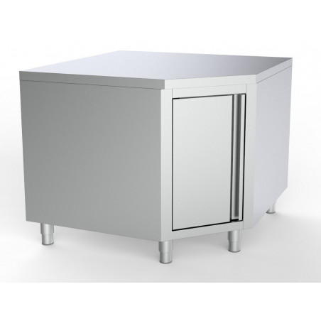 PLAN DE TRAVAIL ANGLE AVEC PORTE 1000/1000 POUR 600MM TABLES