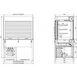 DROP-IN VITRINE CUBIQUE RÉFRIGÉRÉE - LAMES 4/1