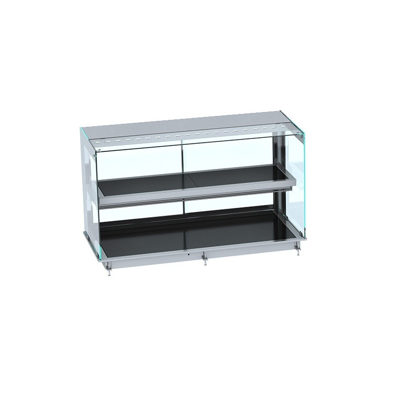 DROP-IN VITRINE CUBIQUE CHAUFFANTE AVEC PLAQUE VITRO CERAMIQUE NOIR 4/1