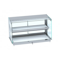 DROP-IN VITRINE CUBIQUE CHAUFFANTE AVEC PLAQUE VITRO CERAMIQUE BLANC 3/1