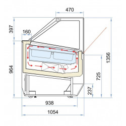 VITRINE À CREME GLACÉE MILLENIUM 18  *TRANSPORT SUR DEMANDE*