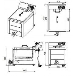 FRITEUSE POSABLE ÉLECTRIQUE 1X8L 3KW