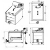 FRITEUSE POSABLE ÉLECTRIQUE 1X8L 3KW