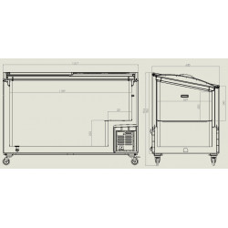 CONGÉLATEUR ICE 397 L / 131cm