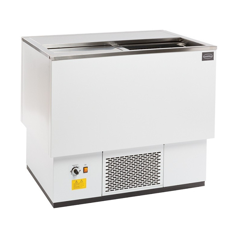 CONSERVATEUR DE BOUTEILLES BLANC COUVERCLE EN INOX 137L