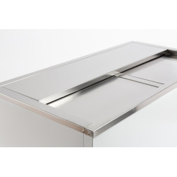 CONSERVATEUR DE BOUTEILLES BLANC COUVERCLE EN INOX 137L