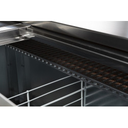 CONSERVATEUR DE BOUTEILLES BLANC COUVERCLE EN INOX 137L