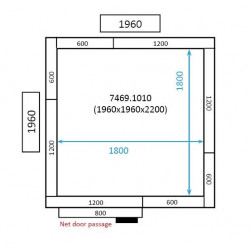 CHAMBRE FROIDE POSITIVE/NEGATIVE 1960x1960x2200