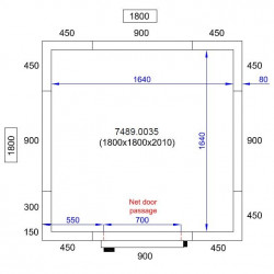 CHAMBRE FROIDE POSITIVE/NEGATIVE 1800X1800X2010