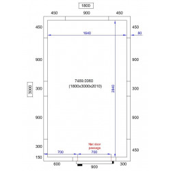 CHAMBRE FROIDE POSITIVE/NEGATIVE 1800X3000X2010  *TRANSPORT SUR DEMANDE*