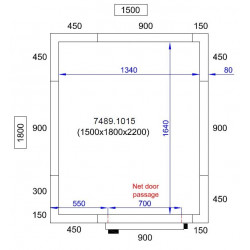 CHAMBRE FROIDE POSITIVE/NEGATIVE 1500X1800X2200