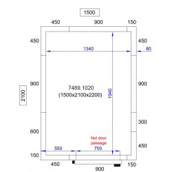 CHAMBRE FROIDE POSITIVE/NEGATIVE 1500X2100X2200