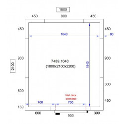 CHAMBRE FROIDE POSITIVE/NEGATIVE 1800X2100X2200