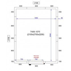 CHAMBRE FROIDE POSITIVE/NEGATIVE 2100X2700X2200  *TRANSPORT SUR DEMANDE*