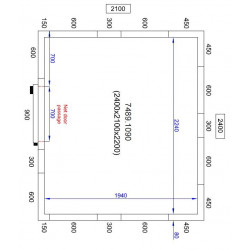 CHAMBRE FROIDE POSITIVE/NEGATIVE 2400X2100X2200  *TRANSPORT SUR DEMANDE*